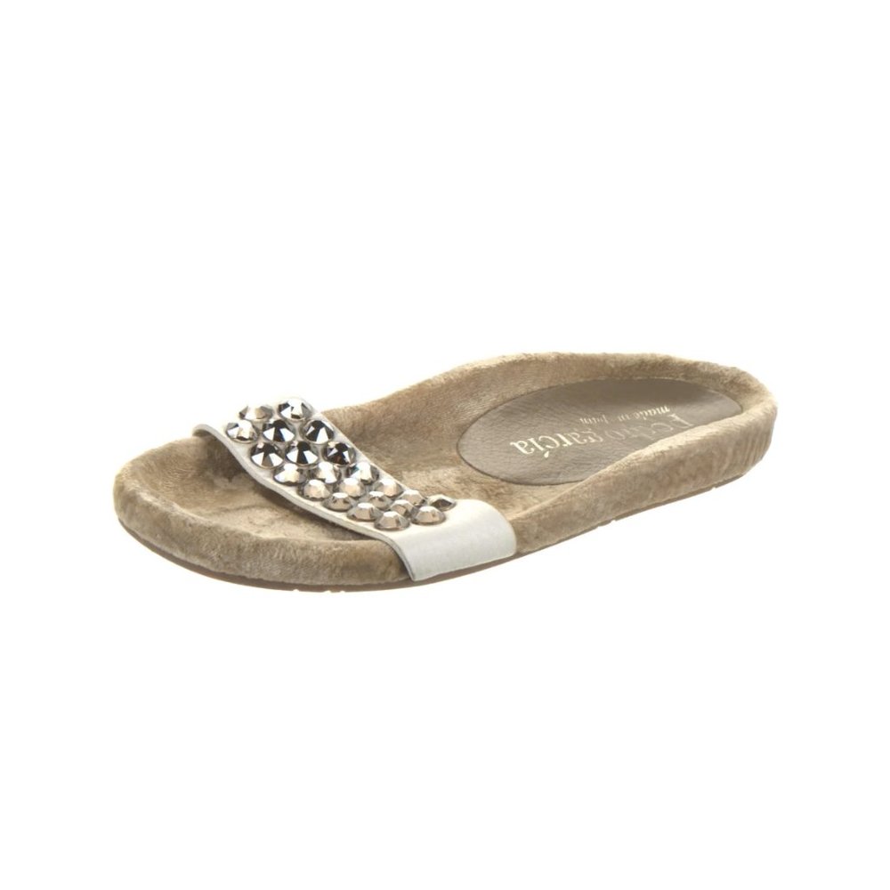 Pedro Garcia Embellished Crystal Studded Sandal Slides 7.5/8 - Picture 2 of 5